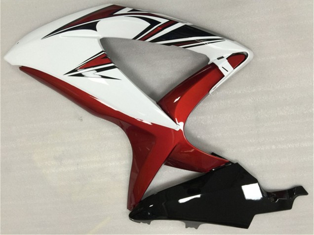 Suzuki GSXR 600/750 Motorrad Verkleidung 2008-2010 - Weiss Rot Glanzendes Schwarz