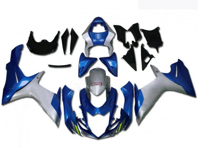 Suzuki GSXR 600/750 Motorrad Verkleidung 2011-2024 - Silber Blau