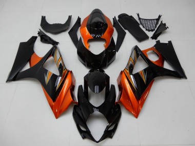 Suzuki GSXR 1000 Motorrad Verkleidung 2007-2008 - Orange Schwarz