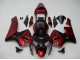 Honda CBR600RR Motorrad Verkleidung 2003-2004 - Rot Matt Schwarz Streifen