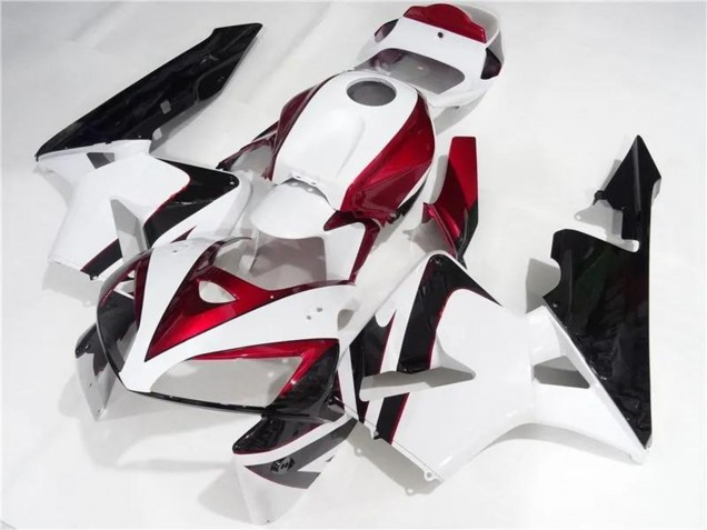 Honda CBR600RR Motorrad Verkleidungen Kit 2005-2006 - Weiss Rot Schwarz