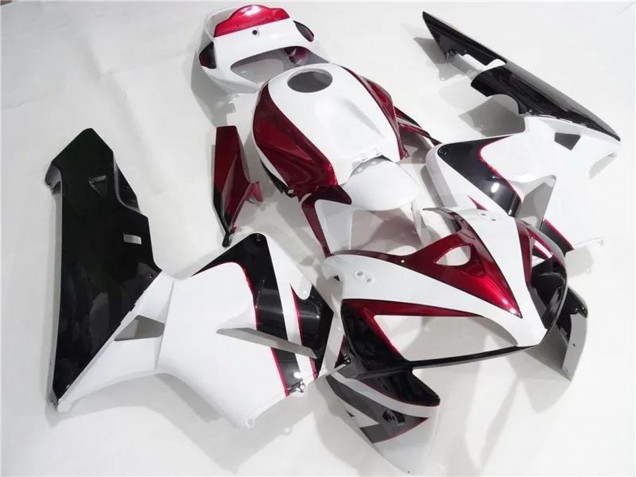 Honda CBR600RR Motorrad Verkleidungen Kit 2005-2006 - Weiss Rot Schwarz