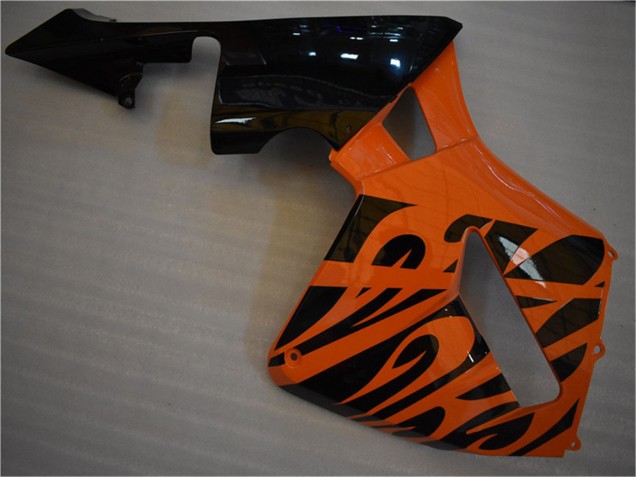 Honda CBR600RR Motorrad Verkleidung 2005-2006 - Orange Schwarz Flamme