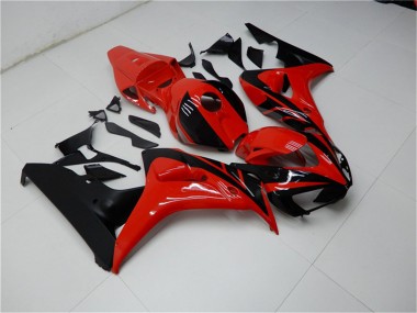 Honda CBR1000RR Motorrad Verkleidungen Kit 2006-2007 - Rot Glanzendes Schwarz