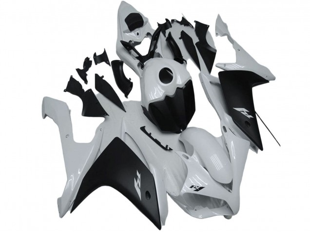 Yamaha YZF R1 Motorrad Verkleidung 2007-2008 - Weiss Matt Schwarz