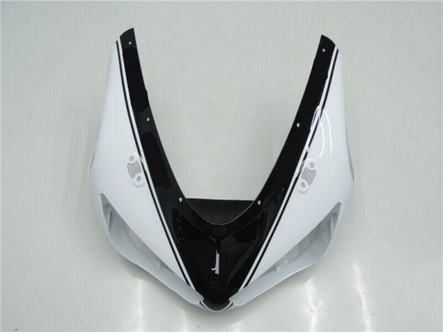 Kawasaki ZX6R Motorrad Verkleidung 2005-2006 - Weiss Glanzendes Schwarz