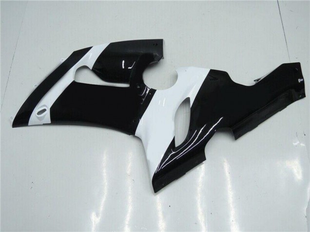 Kawasaki ZX6R Motorrad Verkleidung 2005-2006 - Weiss Glanzendes Schwarz