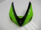 Kawasaki ZX6R Motorrad Verkleidung 2005-2006 - Grun Glanzendes Schwarz