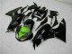 Kawasaki ZX6R Motorrad Verkleidung 2009-2012 - Glanzendes Schwarz Grun