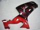 Kawasaki ZX10R Motorrad Verkleidung 2006-2007 - Glanzendes Schwarz Rot Flamme