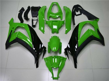 Kawasaki ZX10R Motorrad Verkleidung 2011-2015 - Grun Glanzendes Schwarz