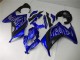 Kawasaki Ninja 300 EX300R Motorrad Verkleidung 2013-2024 - Blau Schwarz Weiss Flamme
