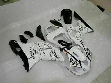 Yamaha YZF R1 Motorrad Verkleidung 2000-2001 - Weiss Schwarz Corona Extra