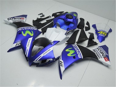 Yamaha YZF R1 Motorrad Verkleidung 2012-2014 - Blau Weiss Schwarz Grun MoviStar Yamalube ENEOS