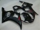 Yamaha YZF R6 Motorrad Verkleidung 2003-2004 - Glanzendes Schwarz Matt Schwarz Rot Aufkleber