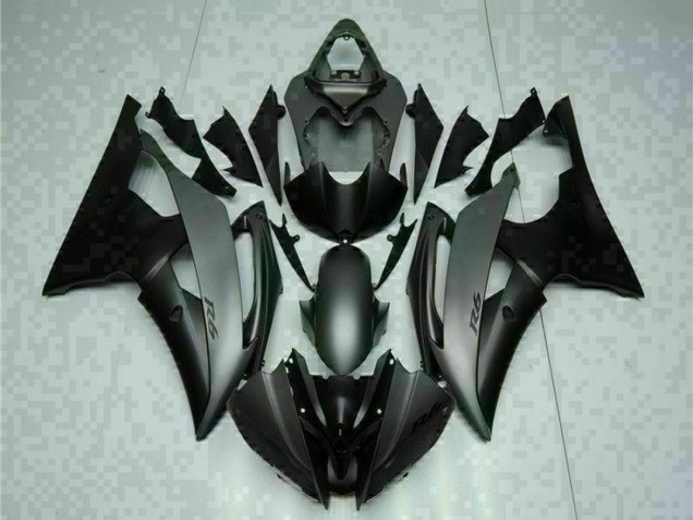 Yamaha YZF R6 Motorrad Verkleidung 2008-2016 - Grau Matt Schwarz