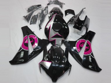 Honda CBR1000RR Motorrad Verkleidung 2008-2011 - Silber Rosa Glanzendes Schwarz