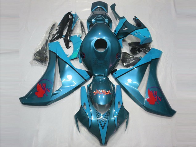 Honda CBR1000RR Motorrad Verkleidung 2008-2011 - Blau Grun Blau Rot