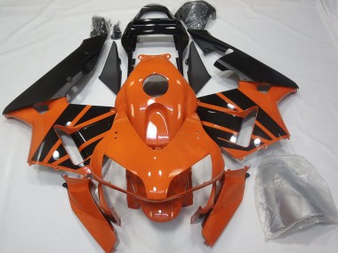 Honda CBR600RR Motorrad Verkleidung 2003-2004 - Orange Glanzendes Schwarz OEM Stil