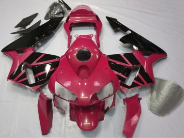 Honda CBR600RR Motorrad Verkleidung 2003-2004 - Rot Glanzendes Schwarz Streifen