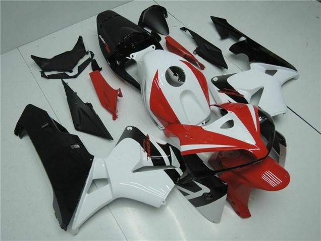 Honda CBR600RR Motorrad Verkleidung Kit 2005-2006 - Weiss Rot Schwarz
