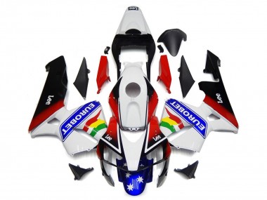 Honda CBR600RR Motorrad Verkleidung 2003-2004 - Weiss Rot Blau Glanzendes Schwarz EuroBet