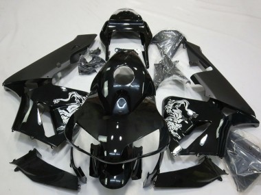Honda CBR600RR Motorrad Verkleidung 2003-2004 - Glanzendes Schwarz Special Design