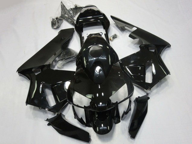 Honda CBR600RR Motorrad Verkleidung 2003-2004 - Glanzendes Schwarz Matt Schwarz