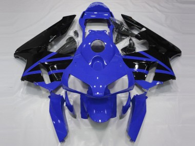 Honda CBR600RR Motorrad Verkleidung 2003-2004 - Blau Glanzendes Schwarz Streifen