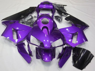 Honda CBR600RR Motorrad Verkleidung 2003-2004 - Lila Glanzendes Schwarz