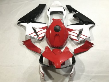 Honda CBR600RR Motorrad Verkleidung 2003-2004 - Weiss Rot Glanzendes Schwarz