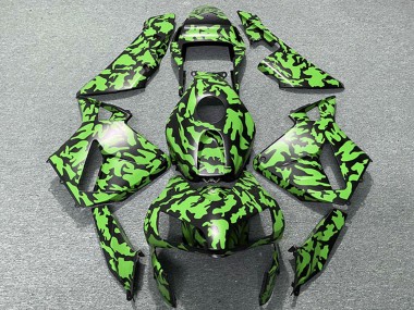 Honda CBR600RR Motorrad Verkleidung 2003-2004 - Grun Schwarz Camouflage