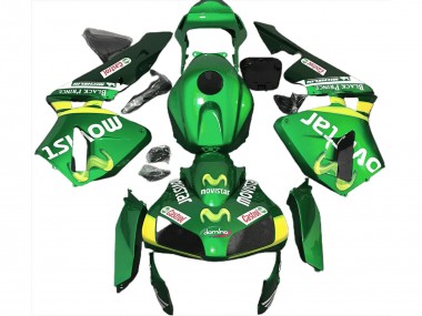 Honda CBR600RR Motorrad Verkleidung 2003-2004 - Grun Gelb MoviStar