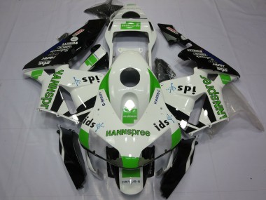 Honda CBR600RR Motorrad Verkleidung 2003-2004 - Weiss Grun Glanzendes Schwarz Hannspree