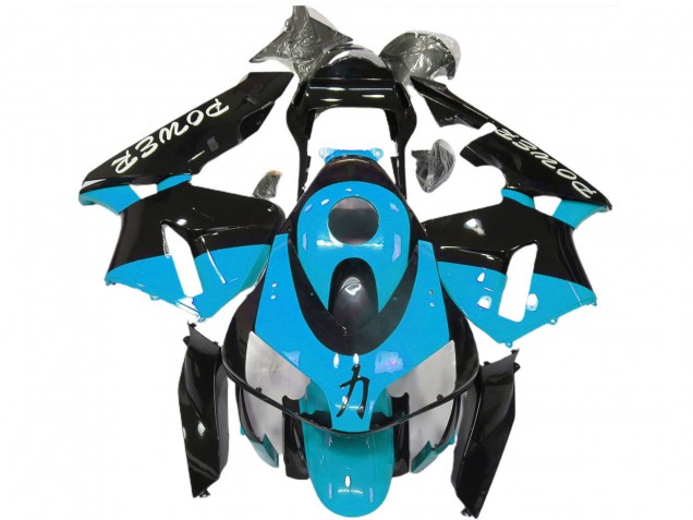 Honda CBR600RR Motorrad Verkleidung 2003-2004 - Hellblau Glanzendes Schwarz Power