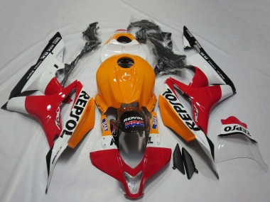 Honda CBR600RR Motorrad Verkleidung 2007-2008 - Orange Weiss Rot Glanzendes Schwarz Repsol
