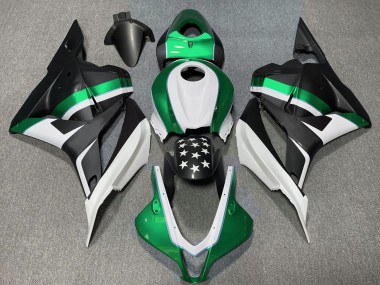 Honda CBR600RR Motorrad Verkleidung 2009-2012 - Weiss Grun Matt Schwarz Stern