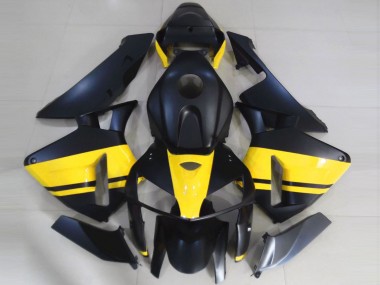 Honda CBR600RR Motorrad Verkleidung 2005-2006 - Matt Schwarz Glanzendes Gelb