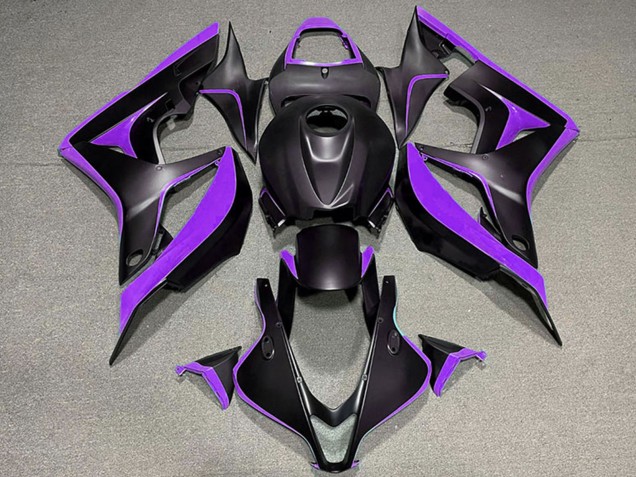 Honda CBR600RR Motorrad Verkleidung 2007-2008 - Lila Matt Schwarz