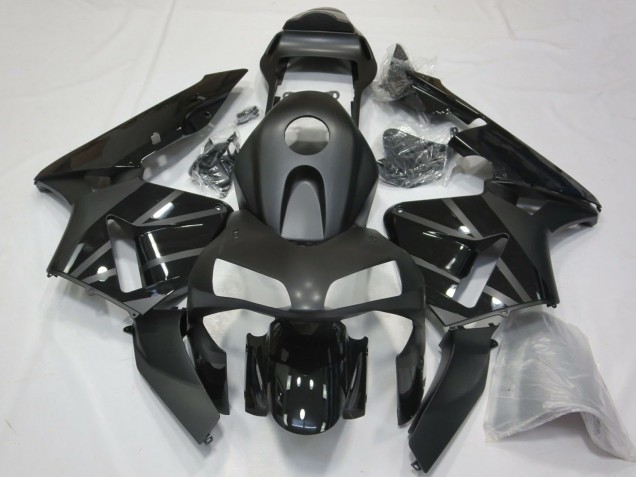 Honda CBR600RR Motorrad Verkleidung 2003-2004 - Glanzendes Schwarz Matt Schwarz