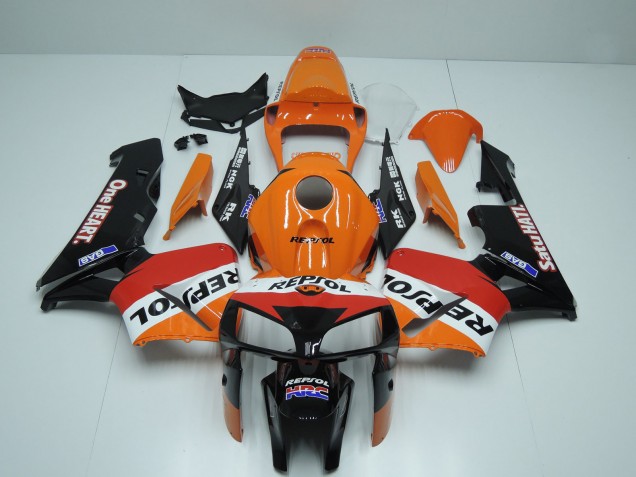 Honda CBR600RR Motorrad Verkleidung 2005-2006 - Orange Rot Weiss Schwarz One Heart Repsol