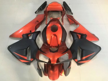 Honda CBR600RR Motorrad Verkleidung 2003-2004 - Orange Matt Schwarz