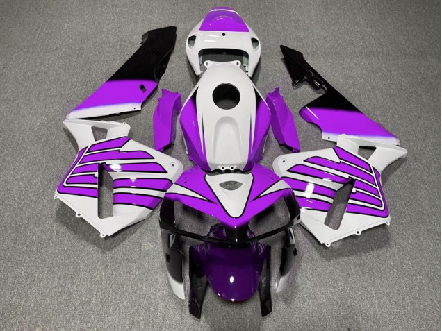 Honda CBR600RR Motorrad Verkleidung 2005-2006 - Lila und Weiss Flugel