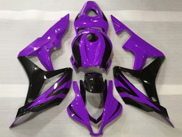 Honda CBR600RR Motorrad Verkleidung 2007-2008 - Lila Glanzendes Schwarz OEM Stil
