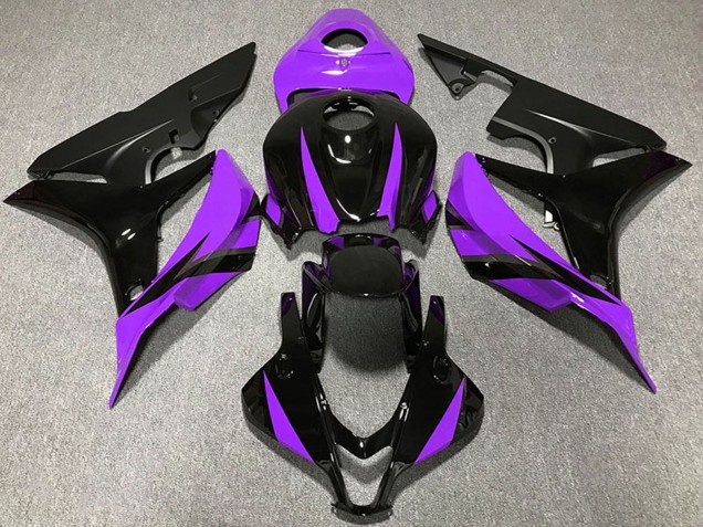 Honda CBR600RR Motorrad Verkleidung 2007-2008 - Lila Glanzendes Schwarz Matt Schwarz