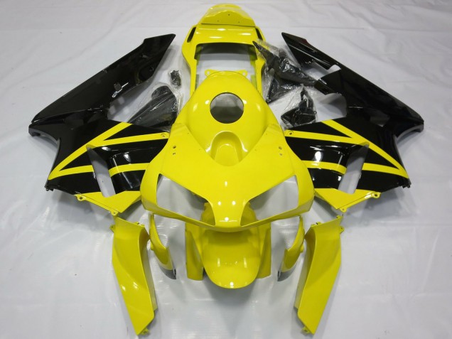 Honda CBR600RR Motorrad Verkleidung 2003-2004 - Gelb Glanzendes Schwarz OEM Stil