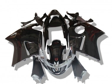 Honda CBR1100XX Blackbird Motorrad Verkleidung 1996-2007 - Glanzendes Schwarz Grau