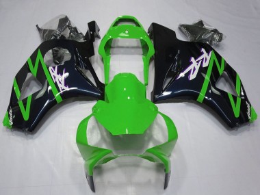 Honda CBR954RR Motorrad Verkleidung Kit 2002-2003 - Grun Glanzendes Schwarz