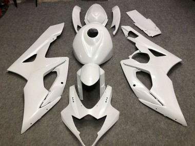 Suzuki GSXR 1000 Motorrad Verkleidung 2005-2006 - Glanzendes Weiss Schlichtes