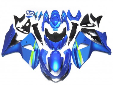 Suzuki GSXR 1000 Motorrad Verkleidung 2009-2016 - Blau Grun Schwarz